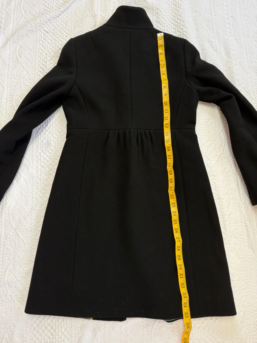 J. Crew Black Pea Coat Women’s Size 4 Classic Wool Blend Jacket - Picture 5 of 6